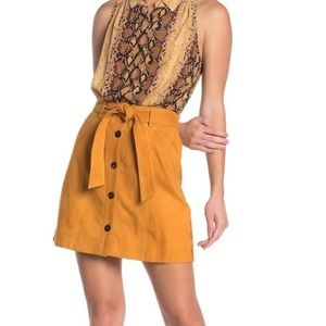 JOIE Neida Leather Suede Mini Skirt Mesa Size 12